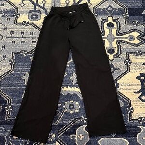 TNA Black Ribbed Waistband Sweatpants